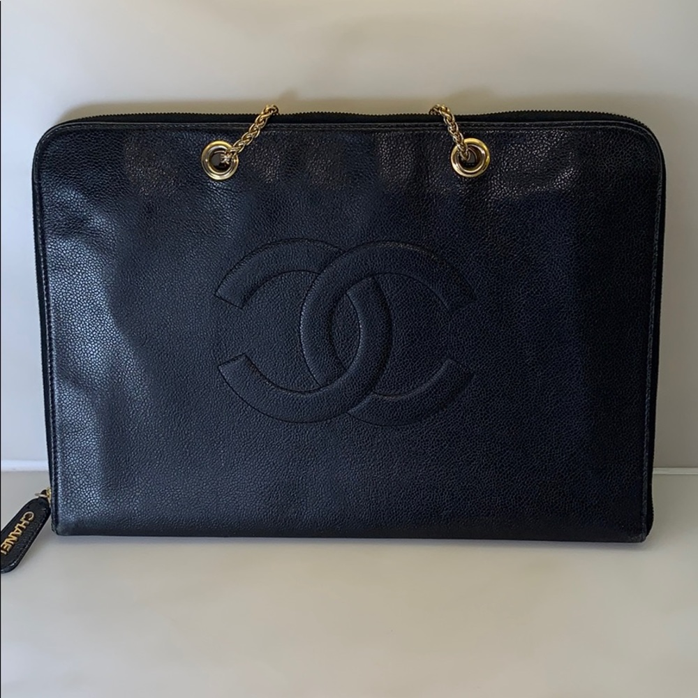 Authentic vintage Chanel Hard to find briefcase.